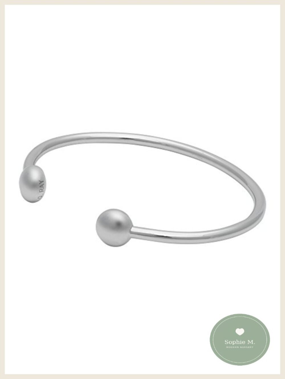 QRAY Stainless Steel C-Shaped Wellness Bracelet Golf Athletic Unisex 7"